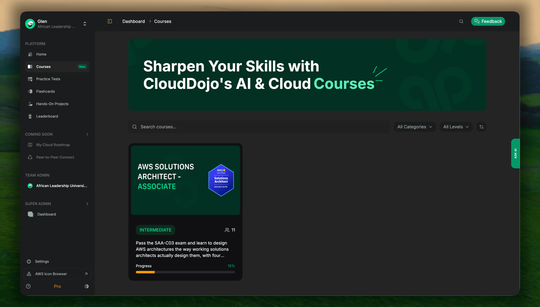 Course catalogue