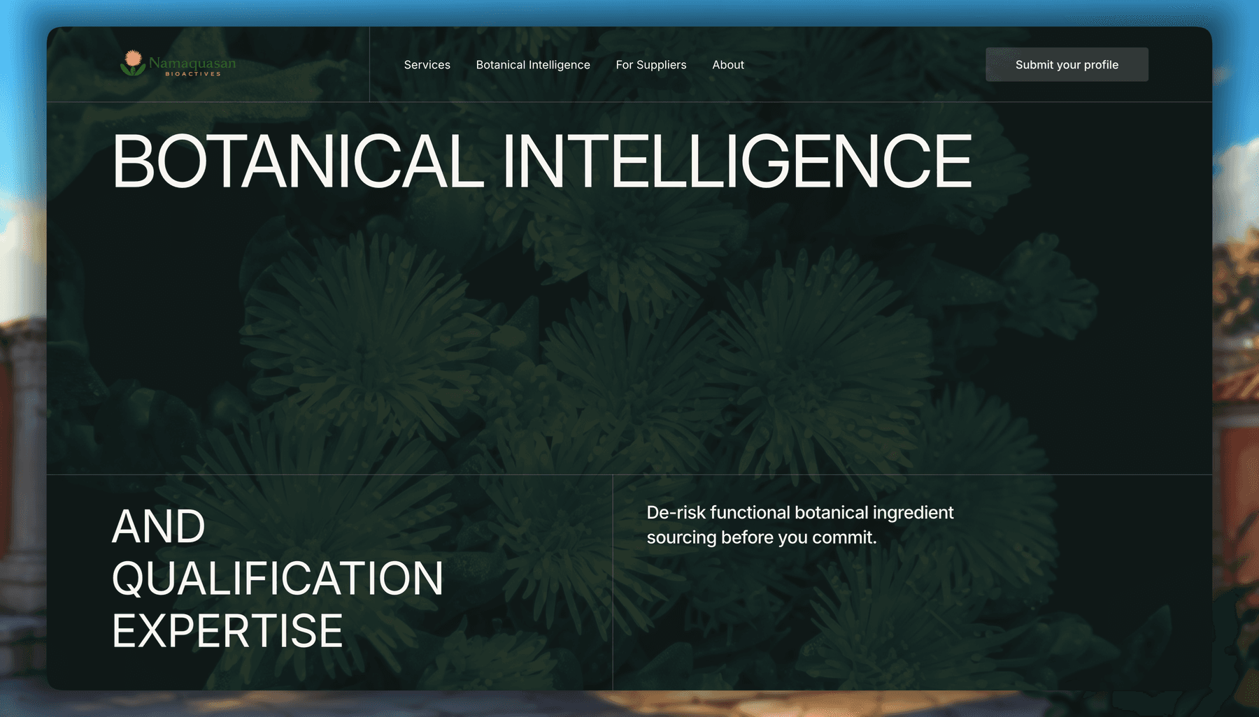 Namaquasan Bioactives: Sourcing Intelligence & Supplier Qualification Platform