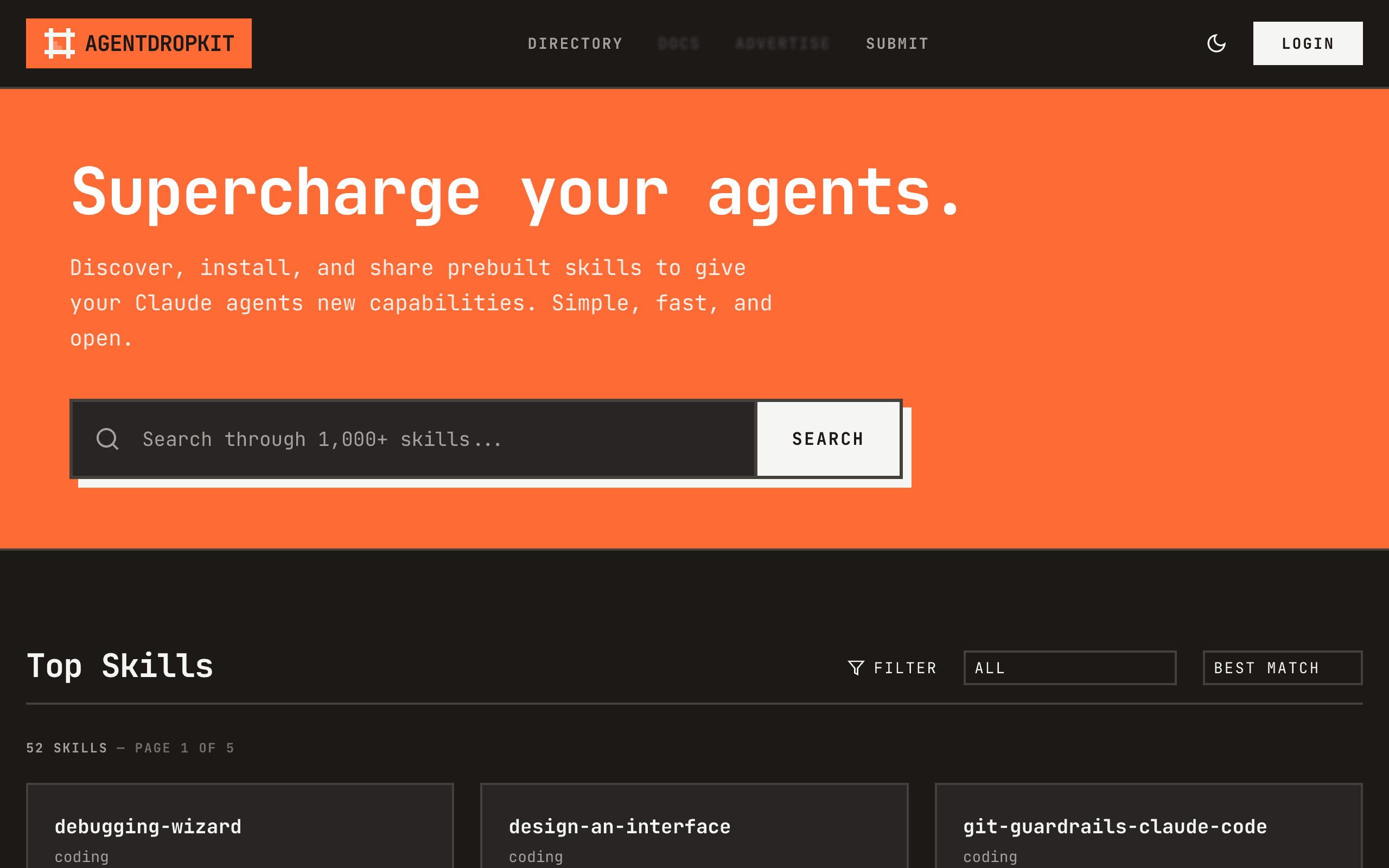 Agent Dropkit: Open Skill Directory & Terminal Registry for Coding Agents